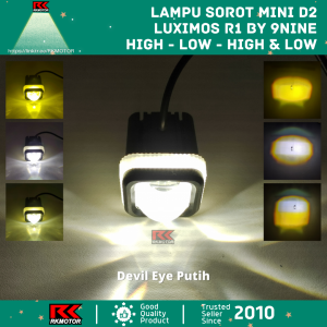Lampu LED Tembak Sorot Spot Laser 2 Warna 9Nine Luximos R1 Devil Eye