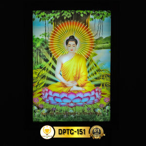 Tranh Phật Thích Ca Có Đèn Trang Trí Bàn Thờ Treo Tường Phòng Thờ DPTC-151