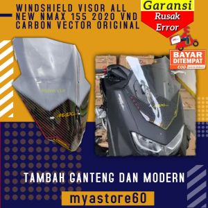 WINDSHIELD TAMENG ANGIN DEPAN COVER VISOR ALL NEW NMAX 155 2020 VND CARBON VECTOR ORIGINAL AKSESORIS