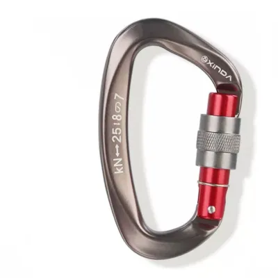 คาราบิเนอร์ รับน้ำหนักได้ 25 KN Carabiner เกลียวหมุน ยี่ห้อ: XINDA