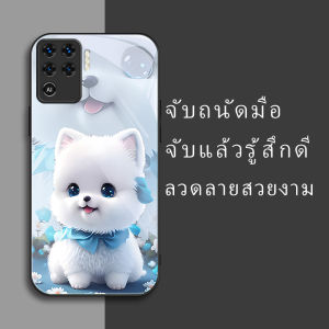 สำหรับ Oppo Reno 5 Lite / Oppo Reno 5F CPH2203 เคสศัพท์กันตกน่ารักลายลูกสุนัขสีขาวหิมะ บุคลิกภาพทันสมัย