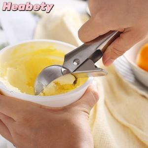 Heabety Ice Cream Scoops Stainless Steel Ice Cream Digger Non-Stick Fruit Ice Ball Maker Watermelon Ice Cream Spoon Tool