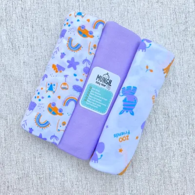 3 PCS Bedong Bayi Pernel Bayi Alas Ompol Bayi Alas Tidur Bayi Selimut Bayi ukuran 110 x 90 cm Mungil Baby Wear