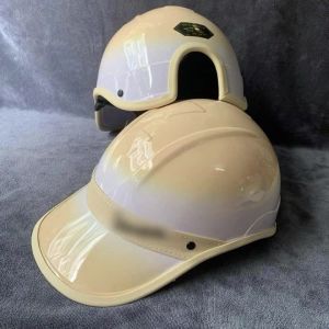 DANSHOP Thời Trang - An Toàn Mũ bảo hiểm Lưỡi Trai Đai Da(mẫu mới) cho nam nữnón bảo hiểm thời trang nửa đầu có khoét sau buộc tóc cho nữ