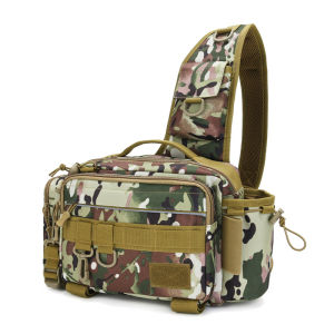 Multifunctional Fishing Tackle Bag Single Shoulder Crossbody Bag Waist Pack Fish Lures Gear Utility Storage Fishing Bag Pole Bag