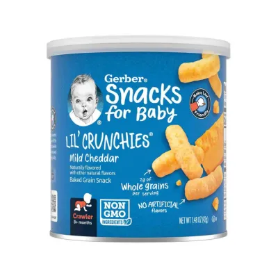 Bánh Ăn Dặm Gerber Lils Crunchies Vị Phô Mai Vị Rau Củ Bổ Sung Dưỡng Chất Dành Cho Bé Trên 8 Tháng - Bibomart