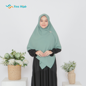 FIRST HIJAB - Athifa Hijab Segi Empat Santriwati / Sekolah Bahan Wolfis Premium | Hijab Anak Pondok