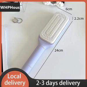 [COD] WHPHous Ship within 24 hours Self Cleaning Hairbrush Women Hair Brush One-key Cleaning Hair Loss Airbag Scalp Massage Comb Anti-Static Hairbrush