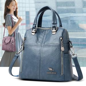 Đa Chức Năng Chất Lượng Cao Ba Lô Da Nữ Túi Đeo Vai Ba Lô Du Lịch Cặp Học Sinh Cho Cô Gái Bagpack Túi