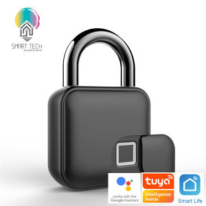 (Local Stock) Tuya/Smart Life Bluetooth Waterpoof Smart Fingerprint Padlock Locker for Door Padlock Bike Lock Cabinet APP Tuya Fingerprint Doorlock