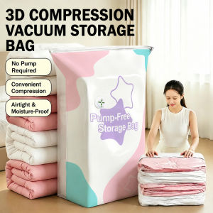 ✨ Vacuum Storage Bag for Clothes / Home Organizer / Travel Compression Organizer / No Pump Needed / Thick / Space Saving Design - 3D Vacuum Compression Storage Bag