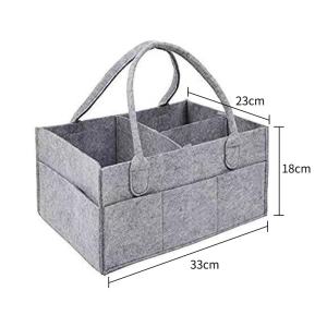 LILY & ADORA Diaper Caddy Portable Organizer Baby Woven Cotton Baby Diaper Storage Basket Multipurpose Bag