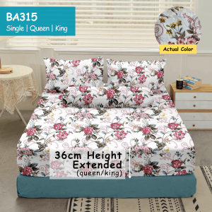 Bed Sheet Cadar Katil Single 2in1 / Queen King 4in1 Set Fitted Bedsheet Murah Getah Keliling 床单 AC#1