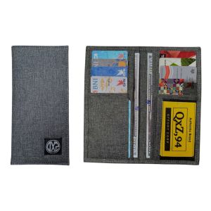 Dompet Pria Lipat Premium Kulit Kanvas Desain Grafis Motif Abstrak