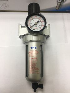 THB ชุดกรองลม ชุดตั้งลม ปรับลม F+R (FR80) ดักน้ำ+ปรับลม (Filter+ Regulator) มี ขนาด 2/3/4 หุน มีรุ่นธรรมดาและออโต้
