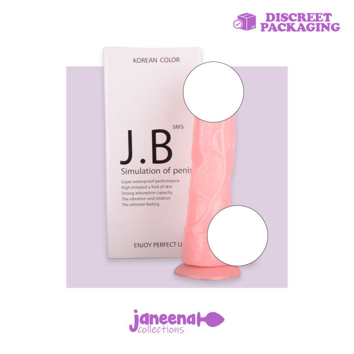 JaCol J B Korean Skin 7 Inch Penis Dildo Dingdong Testes Sex Toy  