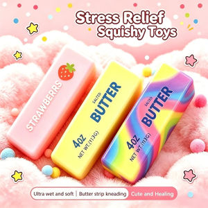 Butter Squishy Slow Rising Stress Relief Squeeze Toy Cheese Squishy Fidget Toy for Party Favor Gift