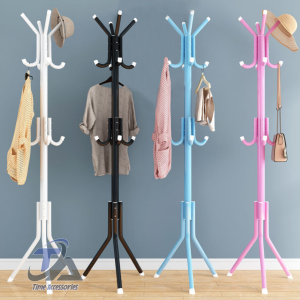 TAC RT87 standing hanger gantungan berdiri stand baju topi tas multifungsi 8 hook kait pengait