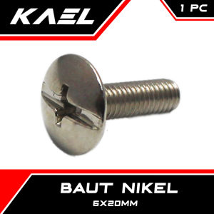 Baut Nikel 6x20mm Baud Body Bodi Batok Nekel Nikel M6x20 M 6 x 20 M6
