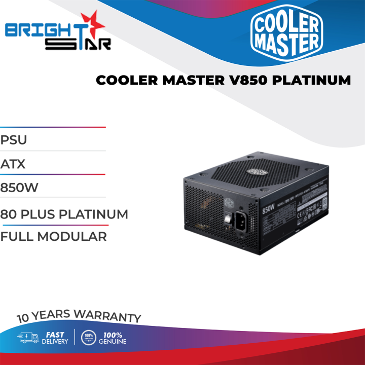POWER SUPPLY UNIT COOLER MASTER V850 PLATINUM / ATX / 850W / 80 PLUS ...