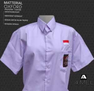 baju SMA/SMU lengan pendek  baju sekolah sma cowok atasan putih bet SMU bordir