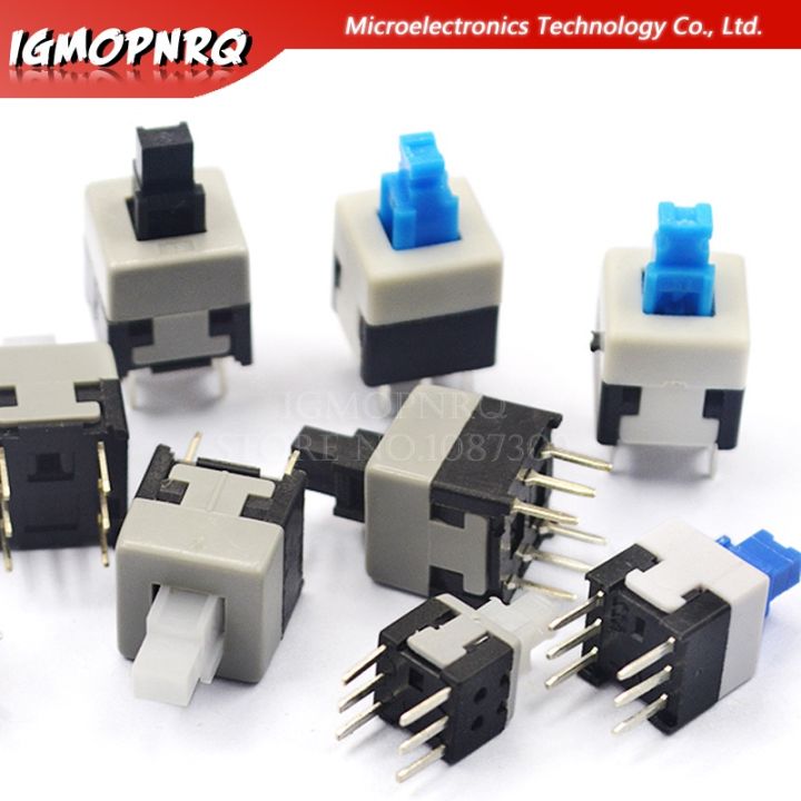 10PCS 5.8*5.8 7*7 8*8 8.5*8.5mm Self Locking Push Tactile Power Micro ...