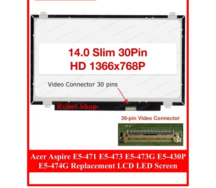 Acer Aspire e5???471?471?G 473?473?Gシリーズ14インチHD LED LCD画面EDP 30ピン dwos6rj bfc47fa053f6107be6480ac00eaf94
