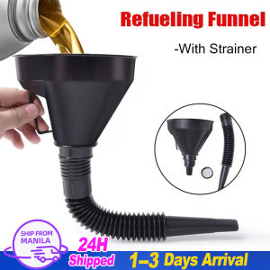 🔥Fast Shipping🔥2-In-1 Refueling Funnel with Strainer Can Spout for Oil Water Fuel Petrol Gasoline for Auto Car Moto