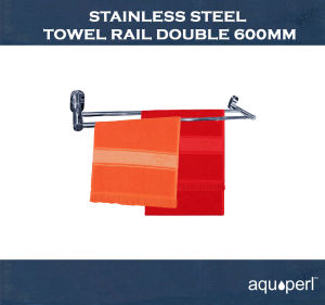 *SG READY STOCK* AQUAPERL 304 Stainless Steel Towel Rail Towel Bar double 60cm
