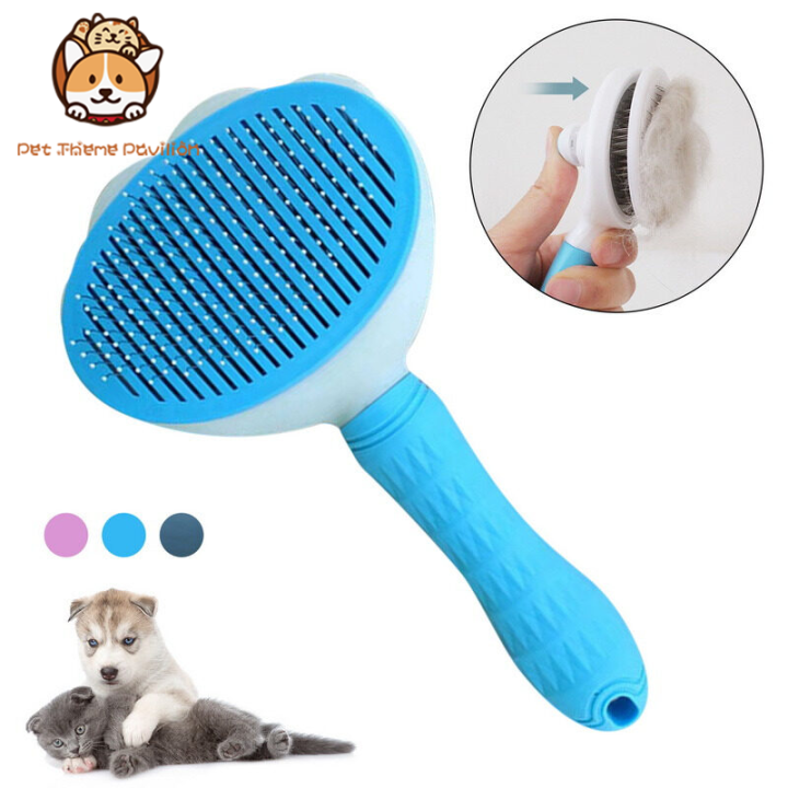 Cleaning Dog Brush Smooth Massage Particles Pet Comb Dog Cat Shedding ...