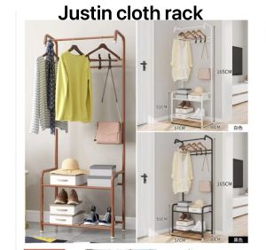 JUSTIN CLOTH RACK RAK GANTUNGAN BAJU TOPI TAS JAKET STAND HANGER JEMURAN TEMPAT PENYIMPANAN SERBAGUNA RAK SEPATU SUSUN