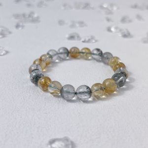 【OwniCrystos】Wealth and Luck 黄水晶 绿幽灵 Citrine Green Phantom Quartz 招财开运 Natural Crystal Gelang Tangan Perempuan Bracelet Bangle for Woman 水晶手串
