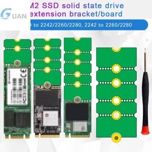 [COD] GUAN NGFF M.2การ์ดอะแดปเตอร์ SSD 2242เป็น2280 2230เพื่อ2280การ์ดอะแดปเตอร์การขยายการ์ดไรเซอร์การ์ดแปลงการ์ด