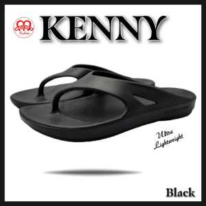 Duralite Kenny Mens Lightweight and waterproof Non-Slip rubber soles Sandals/Flipflops (Black)