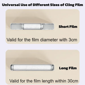 Household Reusable Food Plastic Wrap Dispenser with Cutter Adjustable Cling Film Cutter Kitchen Tools