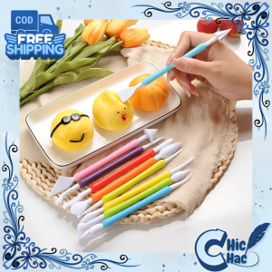 9 In 1 Tools Cake Knife Clay  / Tools Cake Rainbow Decorating / Alat Hias Bento Anak Kecil Lucu