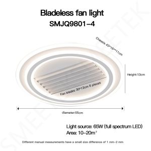 ceiling fan bladeless ceiling fan light LED Light Living Room Smart Ceiling Fan light Bladeless Fan