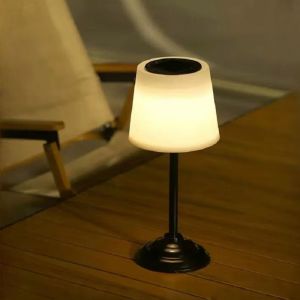 KODUS Waterproof LED Solar Table Lamp Creative Dimmable Solar LED Table Lamp Minimalist Rechargeable Solar Table Lamp Bedroom Lighting