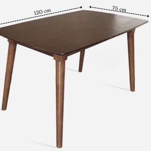 BỘ BÀN ĂN 4 GHẾ GỔ CAO SU TỰ NHIÊN.