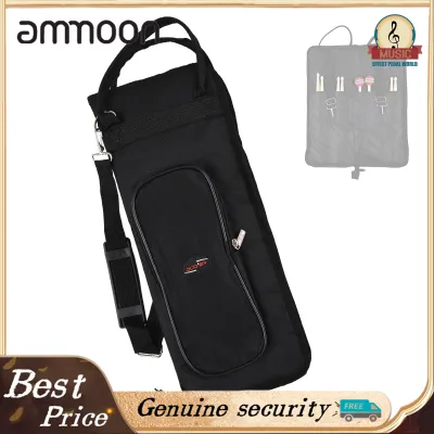 Drum Stick Bag Drumsticks Mallet Case Oxford Fabric with Crossbody Shoulder Strap Wear-resistant Portable Drum Stick Holder Moisture-proof Shockproof Large Capacity Thickening Drumstick Bag