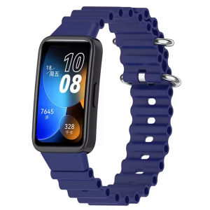 Ocean Silicone Strap For Huawei Band 8 9 10 Sport Watchband Accessories For Huawei Band 10 9 8 Wristband
