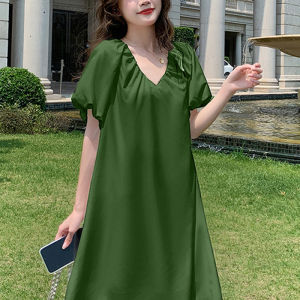 LEAShop ขายดีมาก🎉ชุดเดรสแฟชั่น เดรสแขนจั๊ม ผ้านิ่มไม่ร้อน เดรสสไตล์เรียบหรูดูคุณหนูเป็นทีสุด ใส่เที่ยวหรือใส่ทำงานก็ดูดี สาวๆต้องมีติดไว้🛍