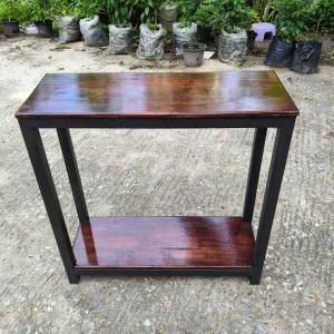 ชั้นวางตู้ ชั้นวางของ สไตล์ลอฟท์ พื้นไม้ทั้ง 2 ชั้น เหล็ก 1.5 นิ้ว งานแบบสำเร็จ แข็งแรงมาก MT097