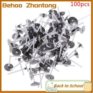 Behoo 100Pcs Candles Mold Wick Tabs Eco-Friendly Candle Sustainer Making pure cotton