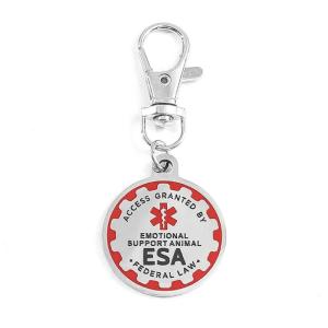 Service Dog Identification Keychain For Emotion Support And Therapy Dogs Craft from Sturdy Surgical Stainless Steel