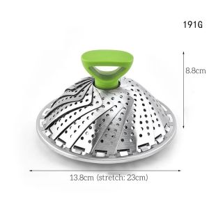 Stainless Steel Folding Lotus Steaming Tray Food Steamer Vegetable Fruit Food Basket Mesh Steamer Rack Cookware