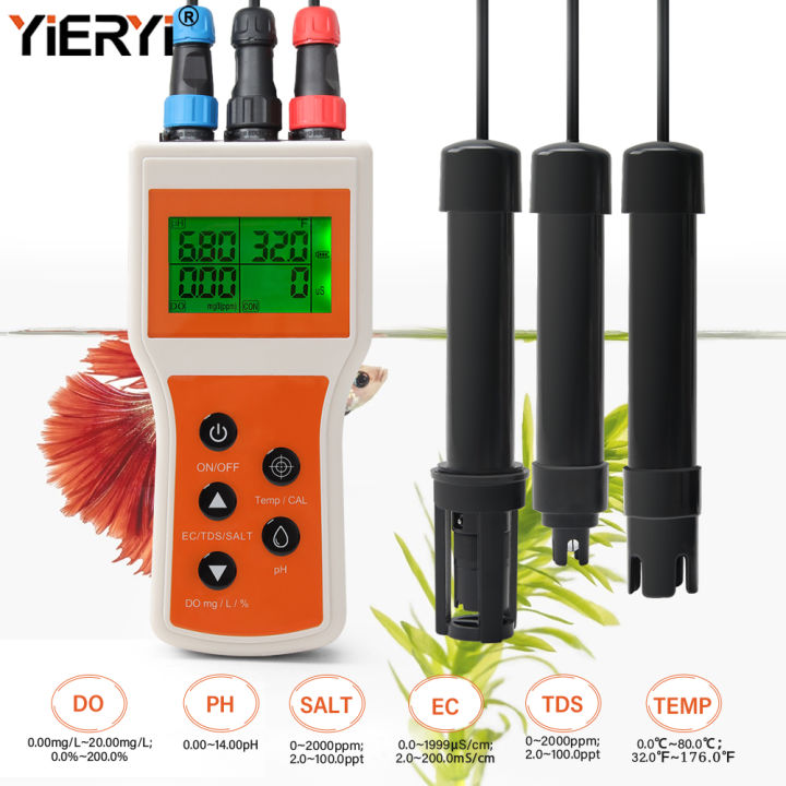 YIERYI YK-100 handheld intelligent portable 6 in 1 dissolve DO/pH/TDS ...