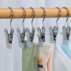 8Pcs Portable Multifunctional Hangable Anti-slip Clothes Drying Hanger Clip Bedroom Hat Underwear Sock Organizer