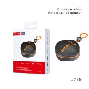 TRANYOO T-B16【รับประกัน 6 เดือน】 ลำโพงบลูทูธ ลำโพงพกพารุ่นใหม่ ลำโพงไร้สายสำหรับกิจกรรมกลางแจ้ง รองรับการเชื่อมต่อผ่านบลูทูธ การ์ด TF วิทยุ FM แบตเตอรี่ 1200mAh ใช้งานได้นานสูงสุด 12 ชั่วโมง ลำโพงขนาดเล็กสำหรับกิจกรรมกลางแจ้ง มาพร้อมสายคล้อง