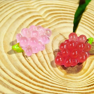 Bộ 10 cái phát sáng nho phát sáng nho thu nhỏ nhựa nhỏ nho hạt để làm phụ kiện